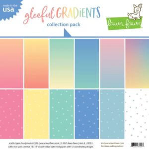 Lawn Fawn Gleeful Gradients Collection Pack 12x12'