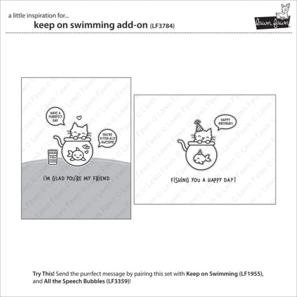 Lawn Fawn Clear Stamps Keep on Swimming Add-On - Bild 2