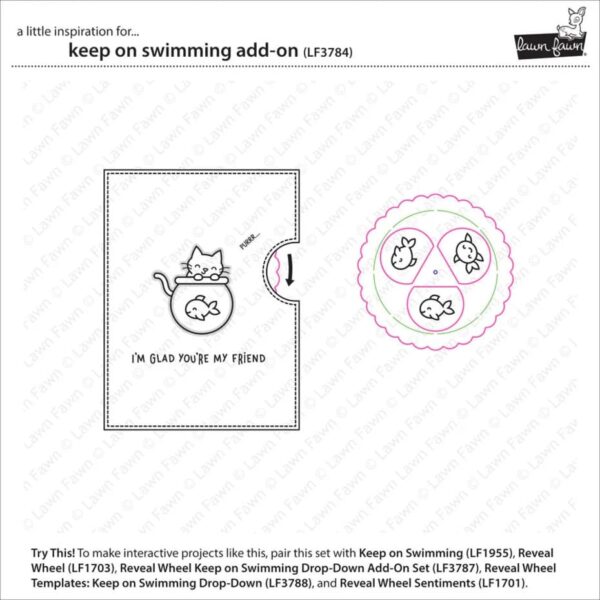 Lawn Fawn Clear Stamps Keep on Swimming Add-On - Bild 3