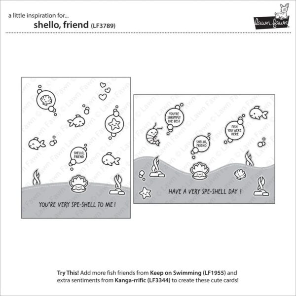 Lawn Fawn Clear Stamps Shello, Friend - Bild 3