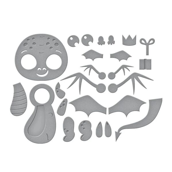 Spellbinders Dancin' Birthday Dragon Etched Dies - Bild 2