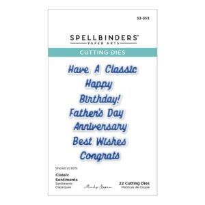 Spellbinders Classic Road Legends Etched Dies Classic Sentiments