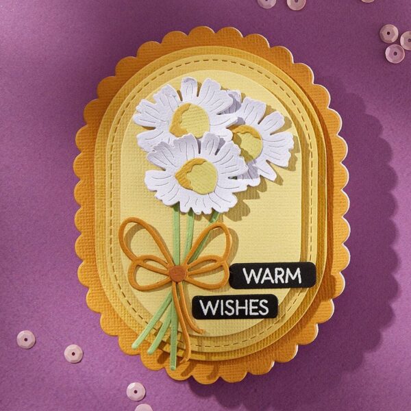 Spellbinders Wildflowers Etched Dies Scallop and Stitched Edge Ovals - Bild 3