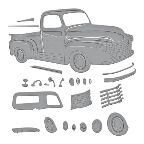 Spellbinders Classic Road Legends Etched Dies Timeless Truck - Bild 2