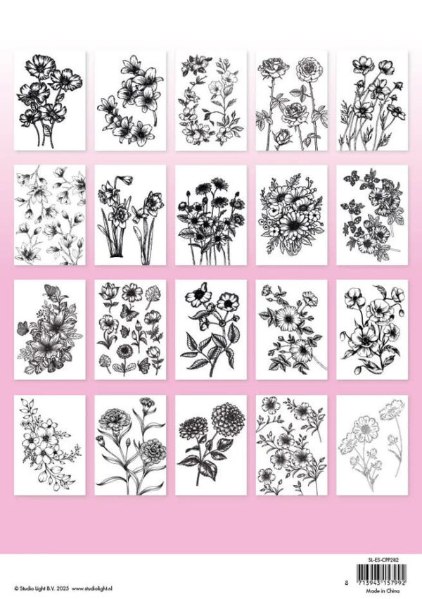 Studio Light Essentials Flowers A5 Coloring Pages - Bild 2