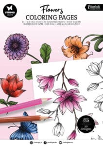 Studio Light Essentials Flowers A5 Coloring Pages