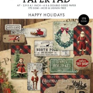 Studio Light Happy Holidays A7 Essentials Mini Paper Pad