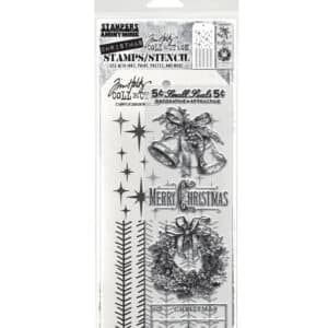 Tim Holtz Mixed Media Stamps and Stencil Set Department Store