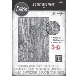 Sizzix 3D Texture Fades by Tim Holtz A5 Lumber Large