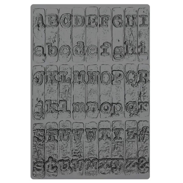 Sizzix 3D Texture Fades by Tim Holtz A5 Typewriter Large - Bild 2
