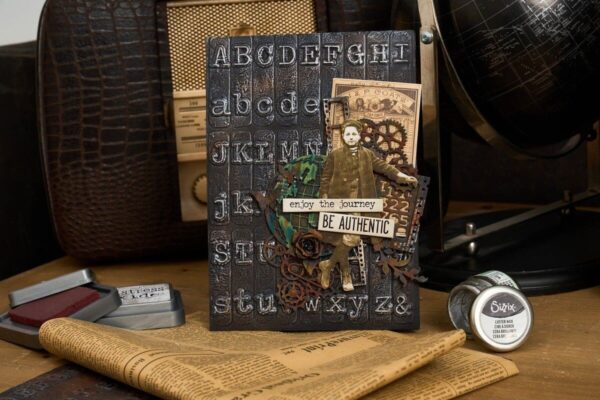 Sizzix 3D Texture Fades by Tim Holtz A5 Typewriter Large - Bild 3