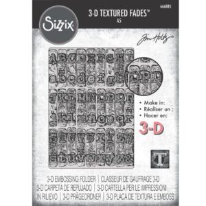 Sizzix 3D Texture Fades by Tim Holtz A5 Typewriter Large