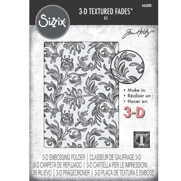 Sizzix 3D Texture Fades by Tim Holtz A5 Botanical Large