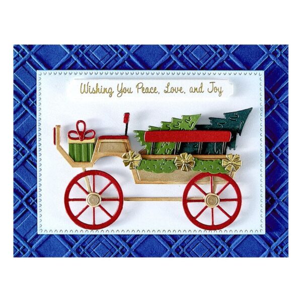 Spellbinders Country Christmas Press Plate & Die Banner & Sentiments - Bild 3