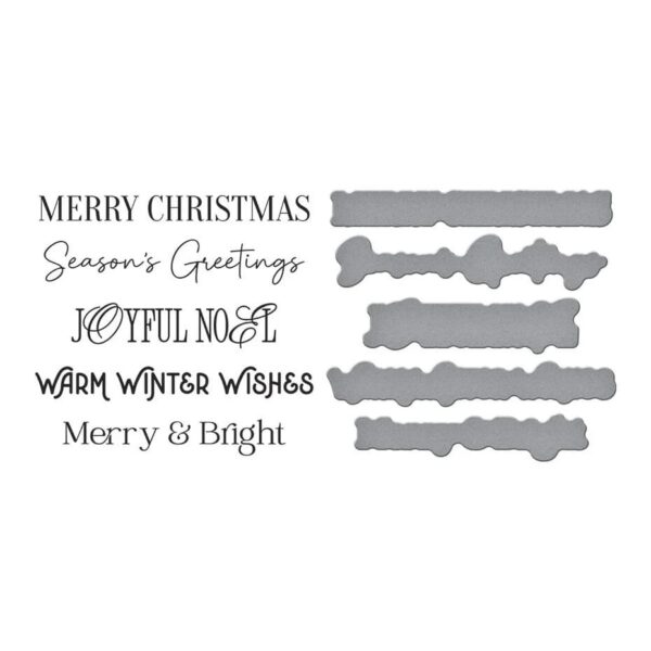 Spellbinders Wonderland Plate & Die Set Merry Messages - Bild 2