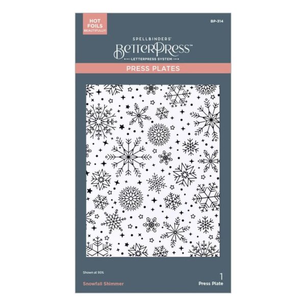 Spellbinders Wonderland BetterPress Plate Snowfall Shimmer