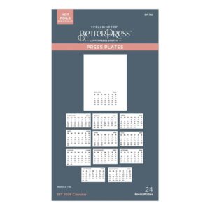 Spellbinders Wonderland BetterPress Plate DIY 2026 Calendar