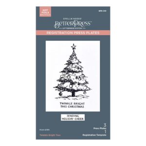 Spellbinders Wonderland Plate & Die Set Twinkle Bright Tree Registration