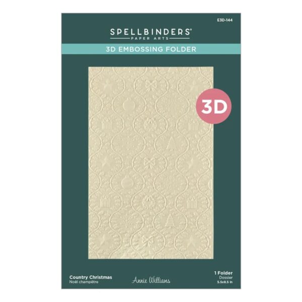Spellbinders 3D Embossing Folder Country Christmas