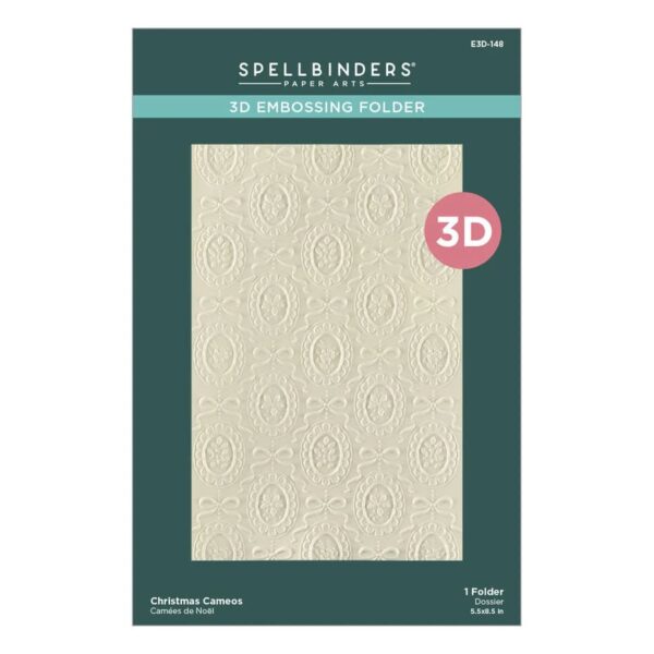 Spellbinders Merry Moments 3D Embossing Folder Christmas Cameos