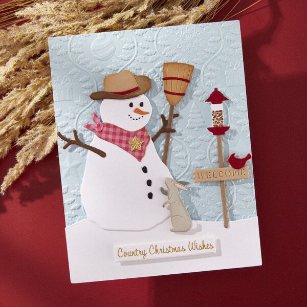 Spellbinders Country Christmas Etched Dies Country Snowman - Bild 3