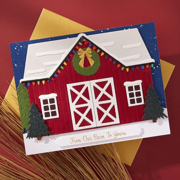 Spellbinders Country Christmas Etched Dies Country Christmas Barn - Bild 2