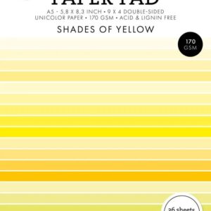 Studio Light Essentials Paper Pad A5 Unicolor Shades Of Yellow