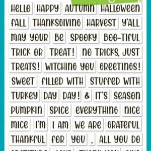 Lawn Fawn Clear Stamps Henry's Build-A-Sentiment Fall