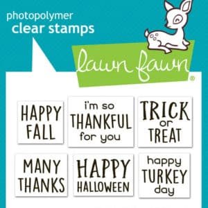 Lawn Fawn Clear Stamps Tiny Tag Sayings Fall