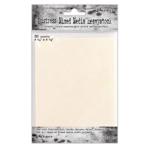 Tim Holtz Distress Mixed Media Heavystock 4.25x5.5 Inch (20pcs)