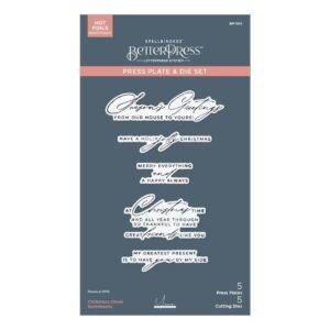 Spellbinders City Holiday BetterPress Plate & Die Set Christmas Cheer Sentiments