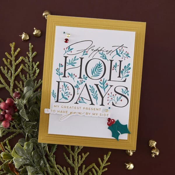 Spellbinders City Holiday BetterPress Plate & Die Set Happiest Holidays Registration - Bild 3