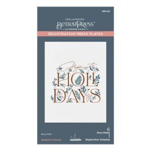 Spellbinders City Holiday BetterPress Plate & Die Set Happiest Holidays Registration