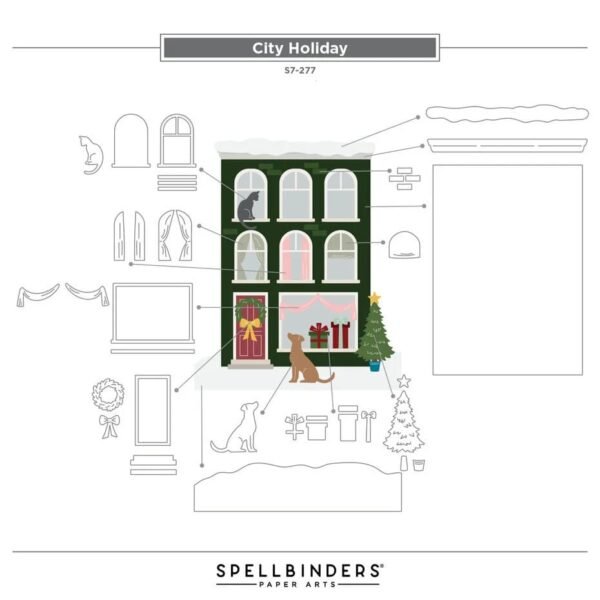 Spellbinders City Holiday Etched Dies City Holiday - Bild 3