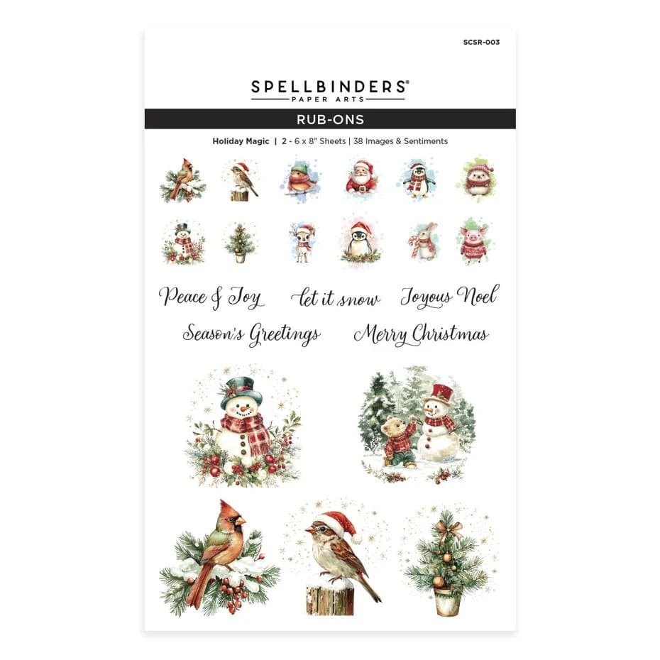 Spellbinders Holiday Magic Rub-On Sheets Holiday Magic