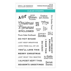 Spellbinders Christmas Memories Sentiments Clear Stamps