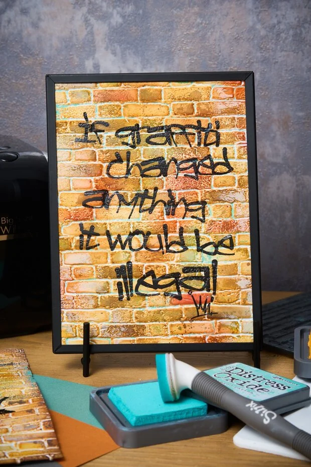 Sizzix 3D Texture Fades by Tim Holtz A5 Brickwork Large - Bild 2