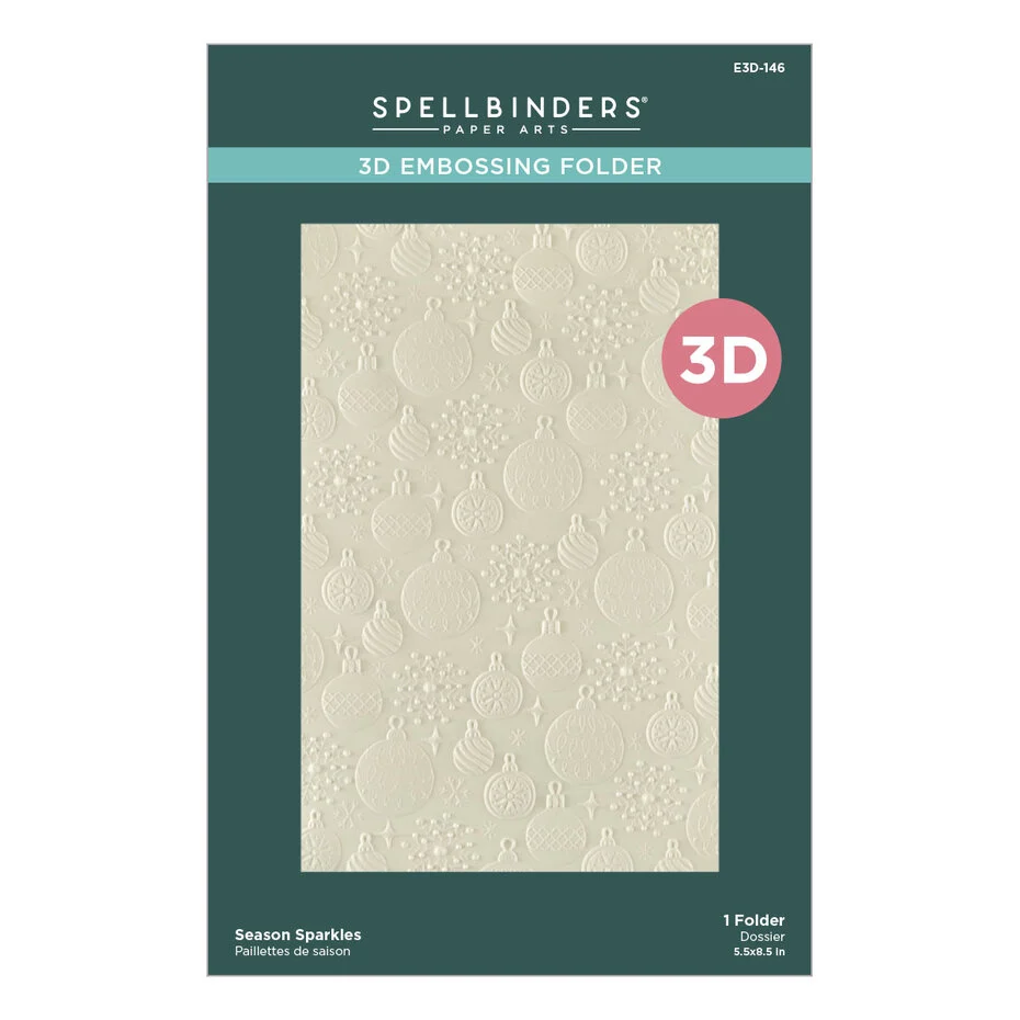 Spellbinders Merry Mischief 3D Embossing Folder Season Sparkles - Bild 2