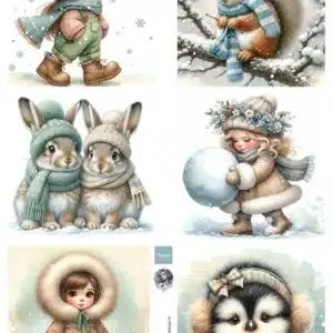 Marianne Design Decoupage A4 Sheet by Fairybells Cosy Winter