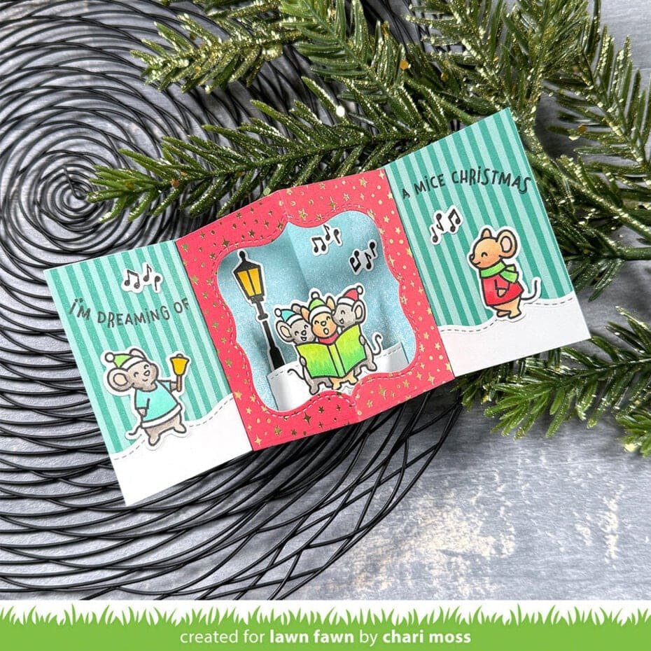 Lawn Fawn Clear Stamps Caroling Mice - Bild 3