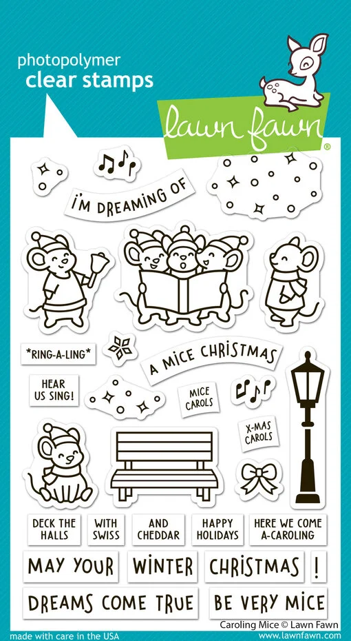 Lawn Fawn Clear Stamps Caroling Mice