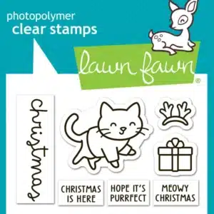 Lawn Fawn Clear Stamps Cozy Cats Christmas Add-On
