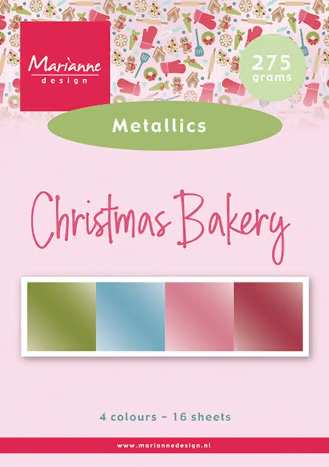 Marianne Design Christmas Bakery A5 Metallics Cardstock