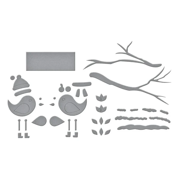 Spellbinders All About Christmas Etched Dies Little Birdies - Bild 2