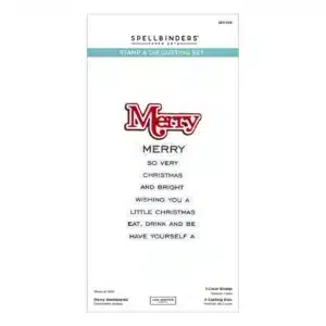 Spellbinders All About Christmas Clear Stamp & Die Set Merry Sentiments