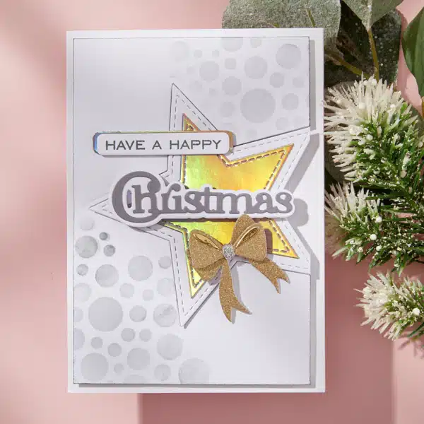 Spellbinders All About Christmas Clear Stamp & Die Set Christmas Sentiments - Bild 3