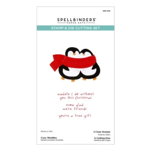 Spellbinders Merry Mischief Clear Stamp & Die Set Cozy Waddles