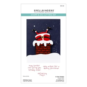 Spellbinders Merry Mischief Clear Stamp & Die Set Chimney Caper
