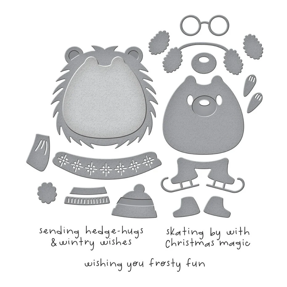 Spellbinders Merry Mischief Clear Stamp & Die Set Hedge-Hugs - Bild 2