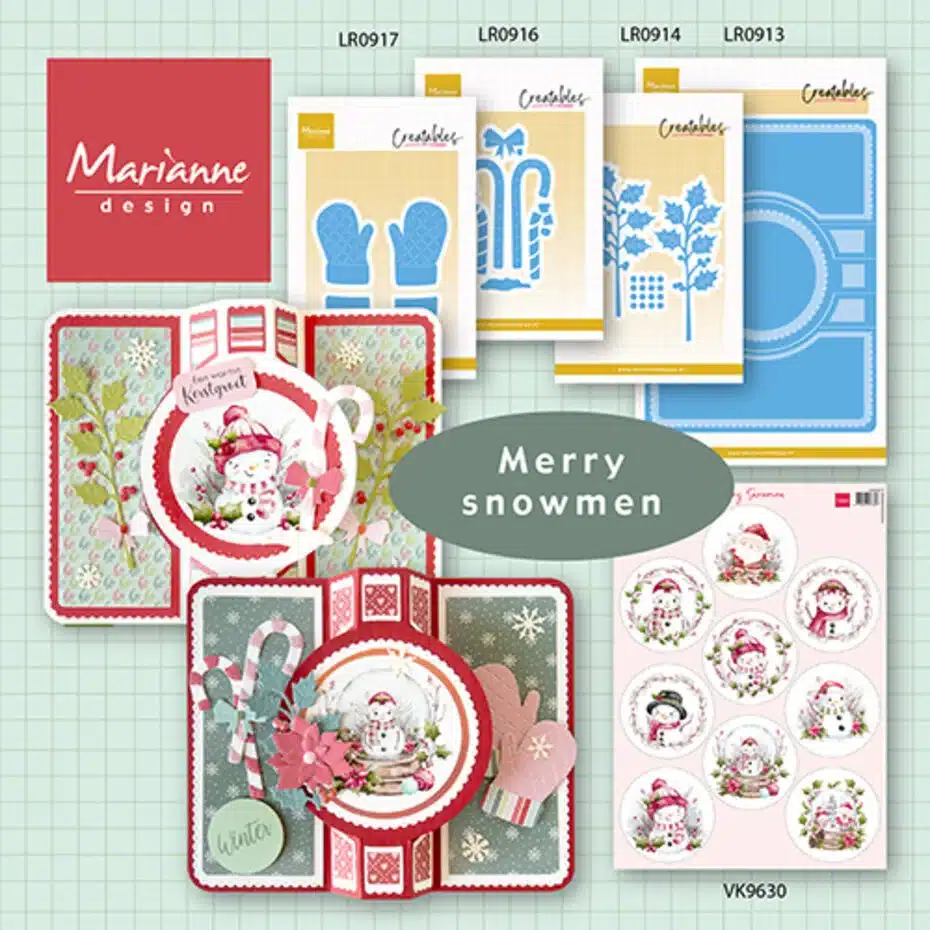Marianne Design Decoupage A4 Sheet Merry Snowmen - Bild 2